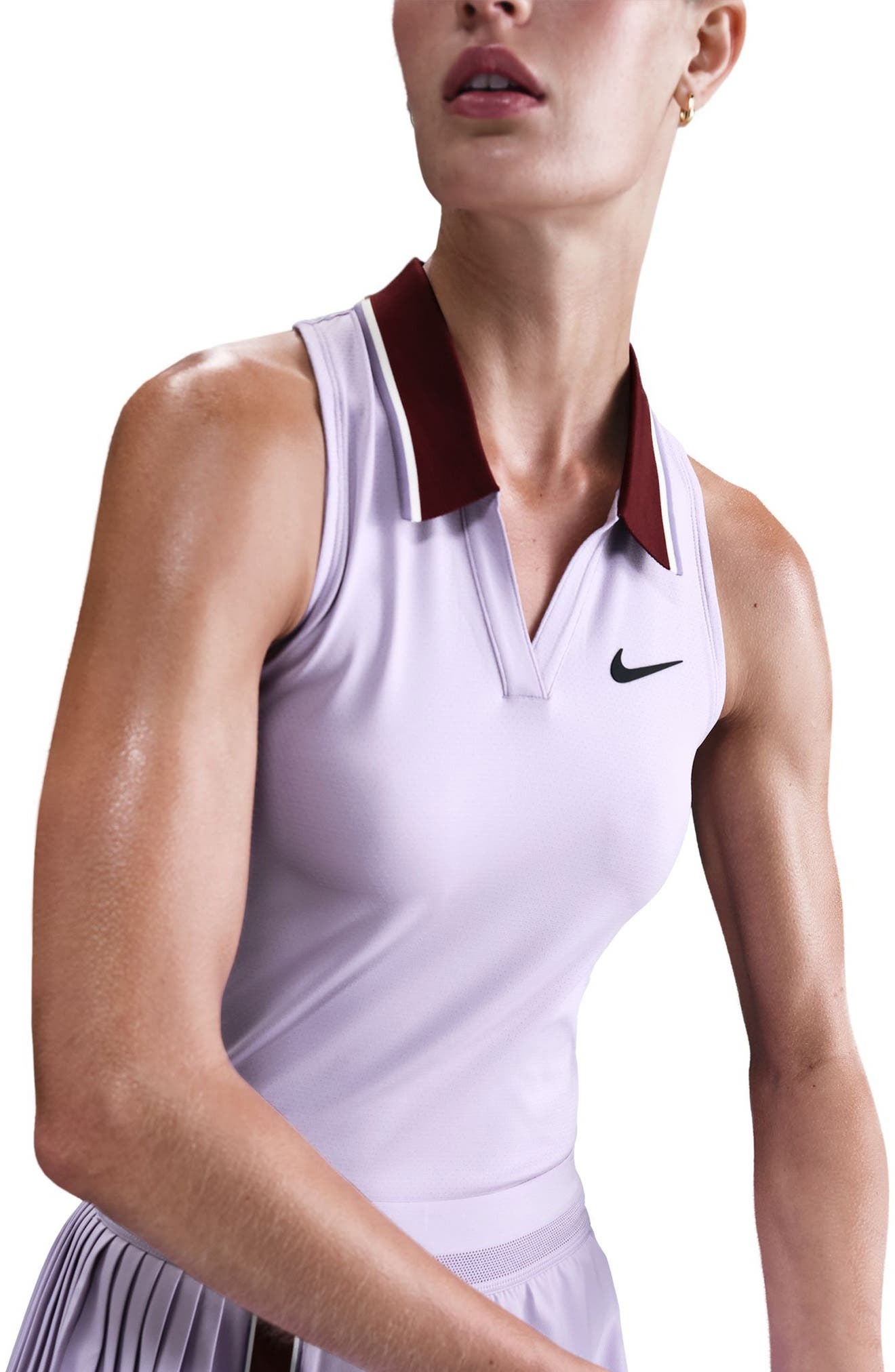 Nike Dri-FIT Court Slam Racerback Tank in Hydrangeas/Dark Team Red at Nordstrom - 3