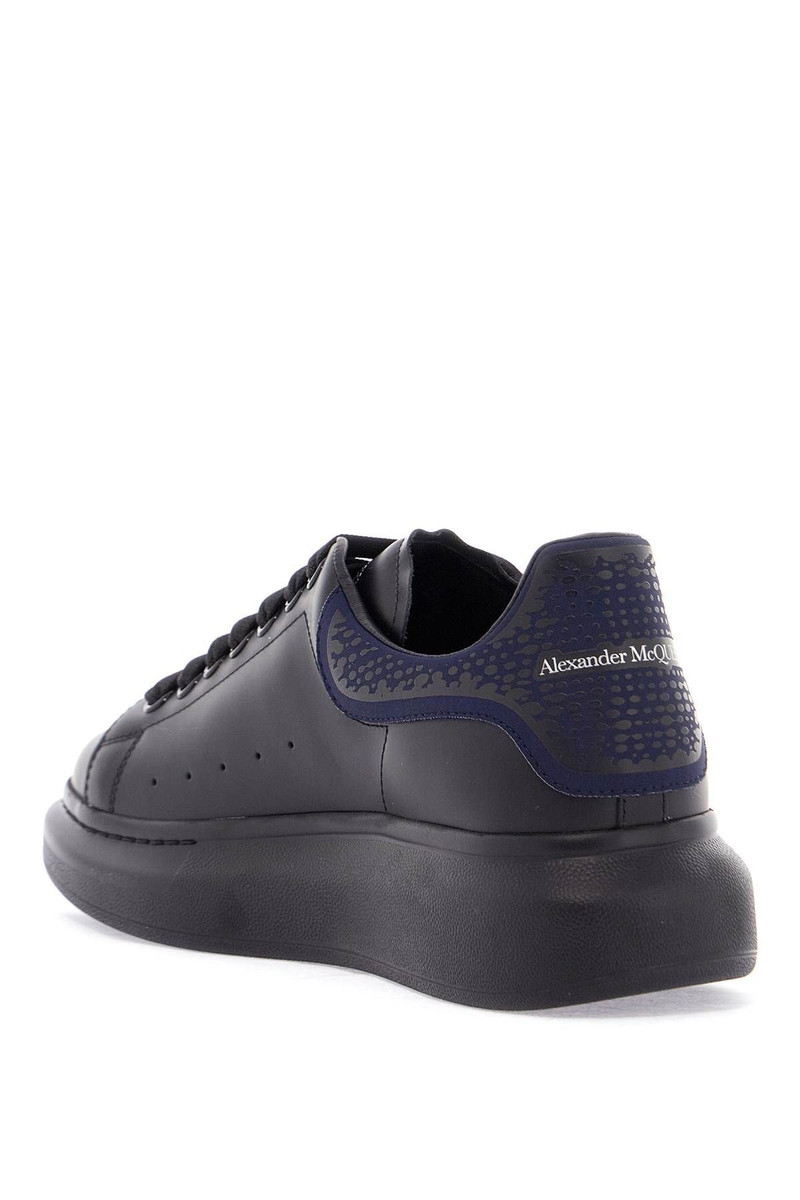 Alexander McQueen MEN'S SNEAKERS BLACK AND NAVY BLUE CALFSKIN WITH THICK RUBBER SOLE outlook