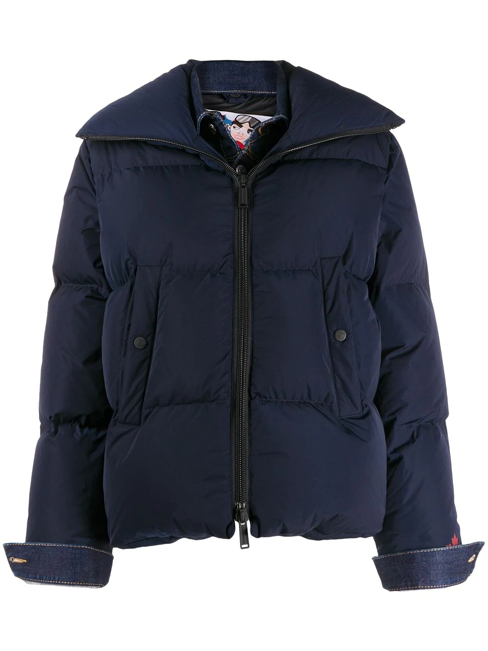 high neck puffer jacket - 1