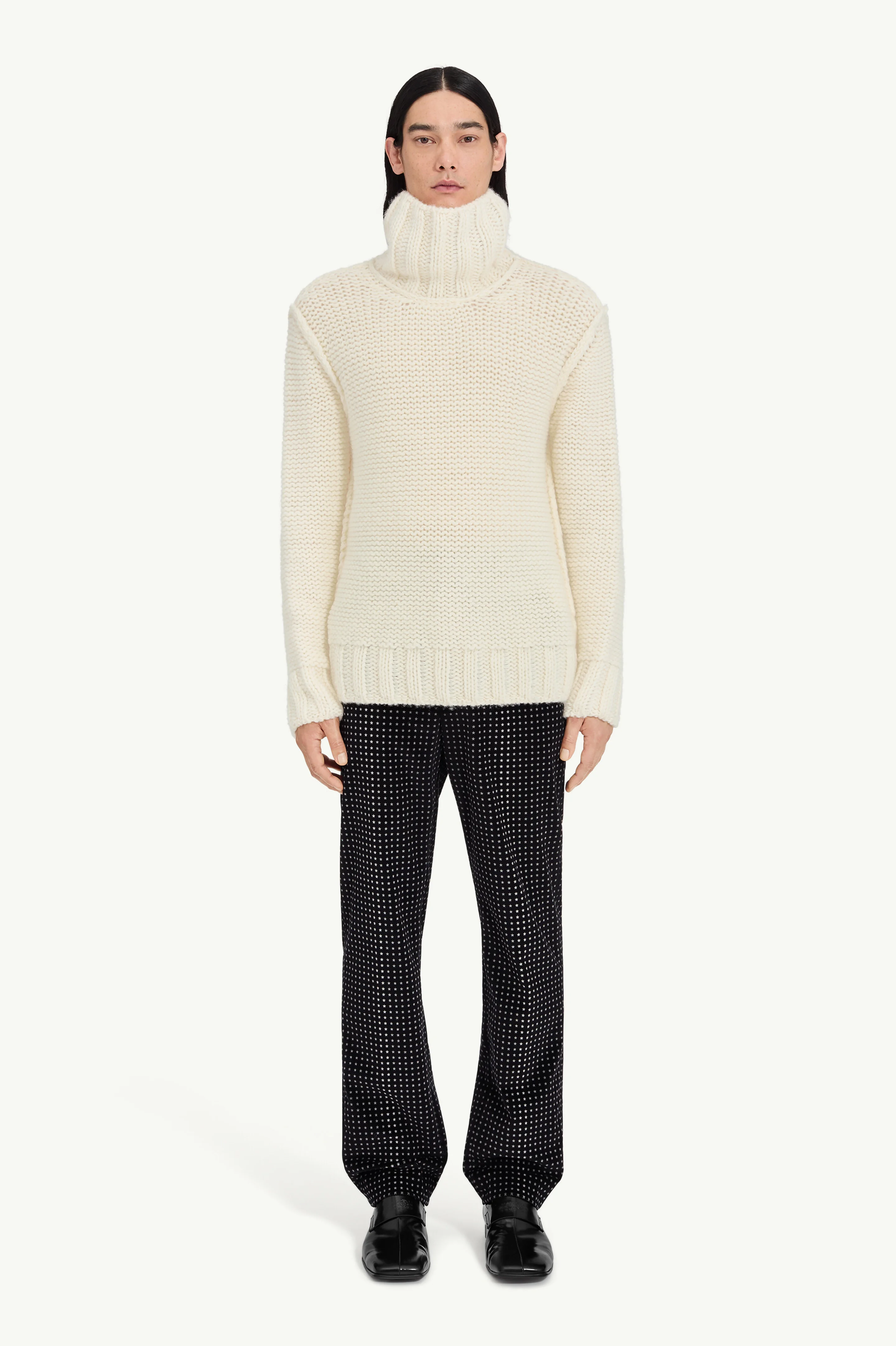 Chunky wool turtleneck jumper - 1