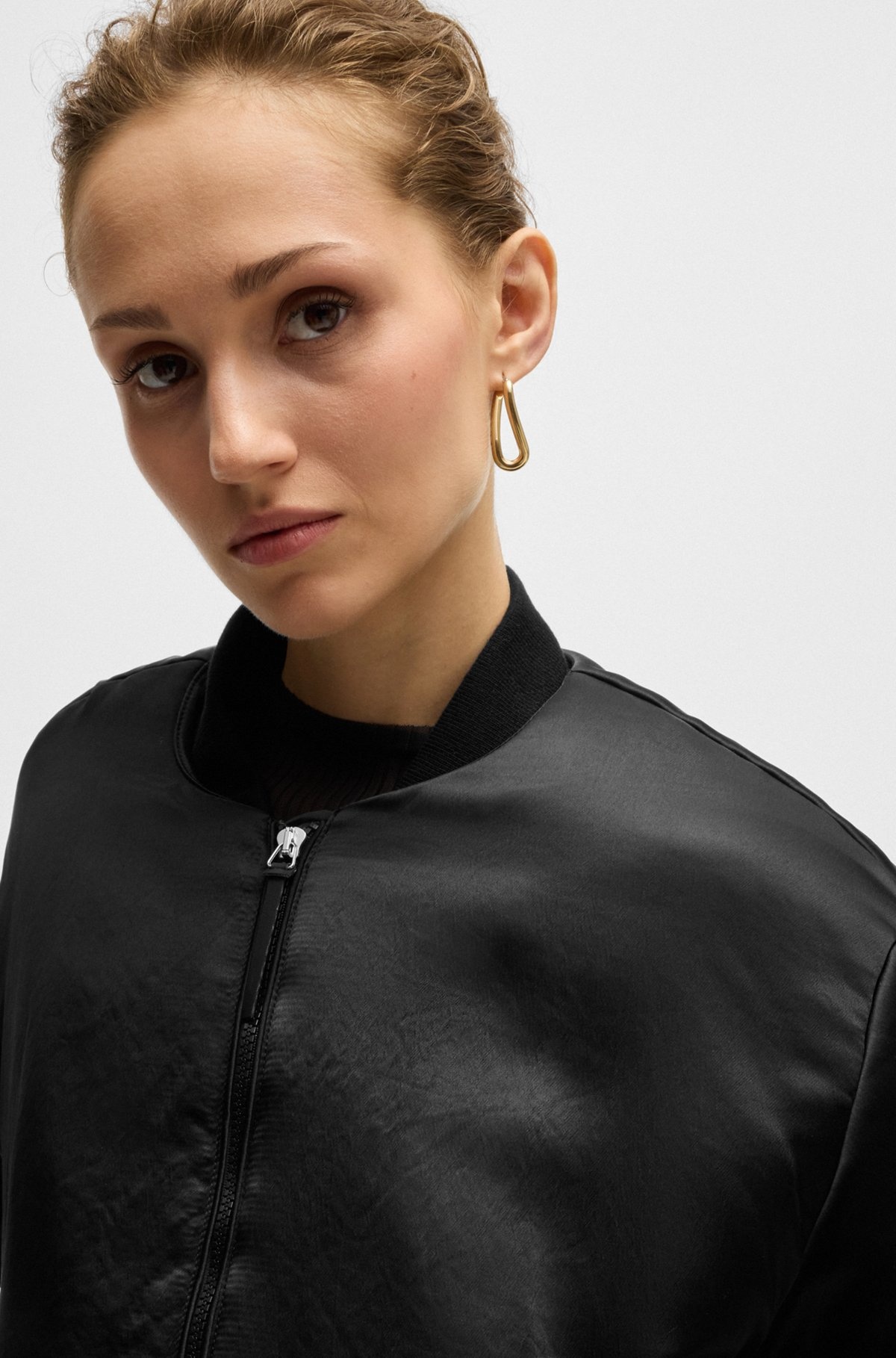 PADDED BOMBER JACKET IN SATIN - 5