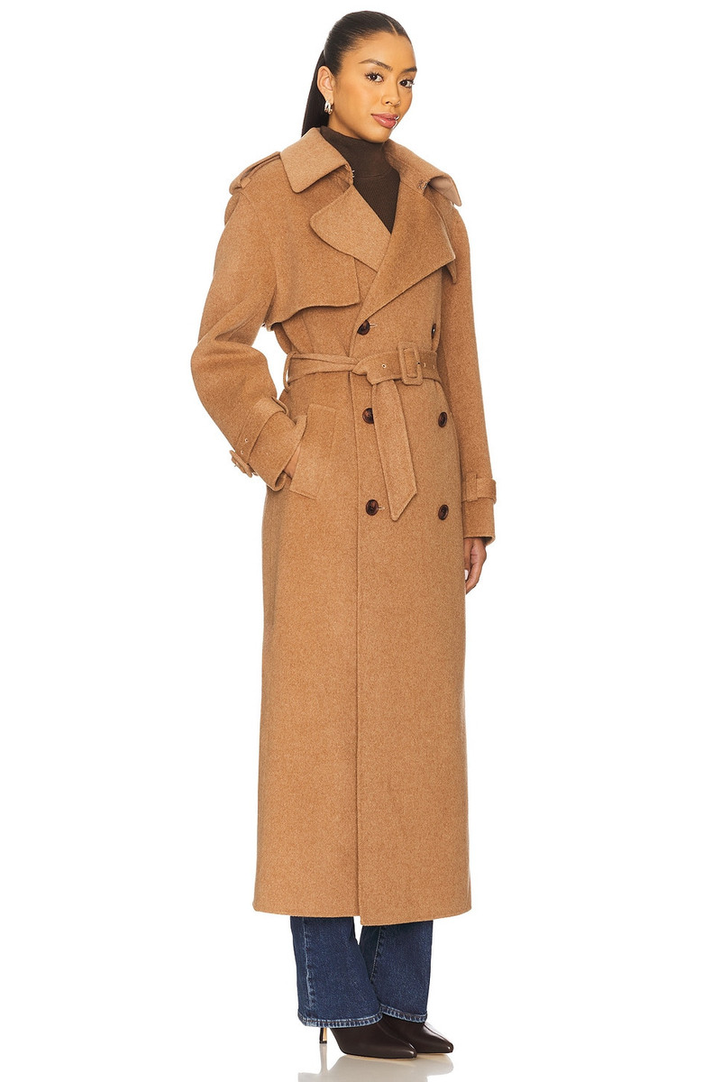 SIMKHAI Rumi Belted Long Coat outlook