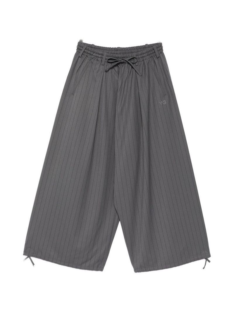pinstripe drawstring trousers 1
