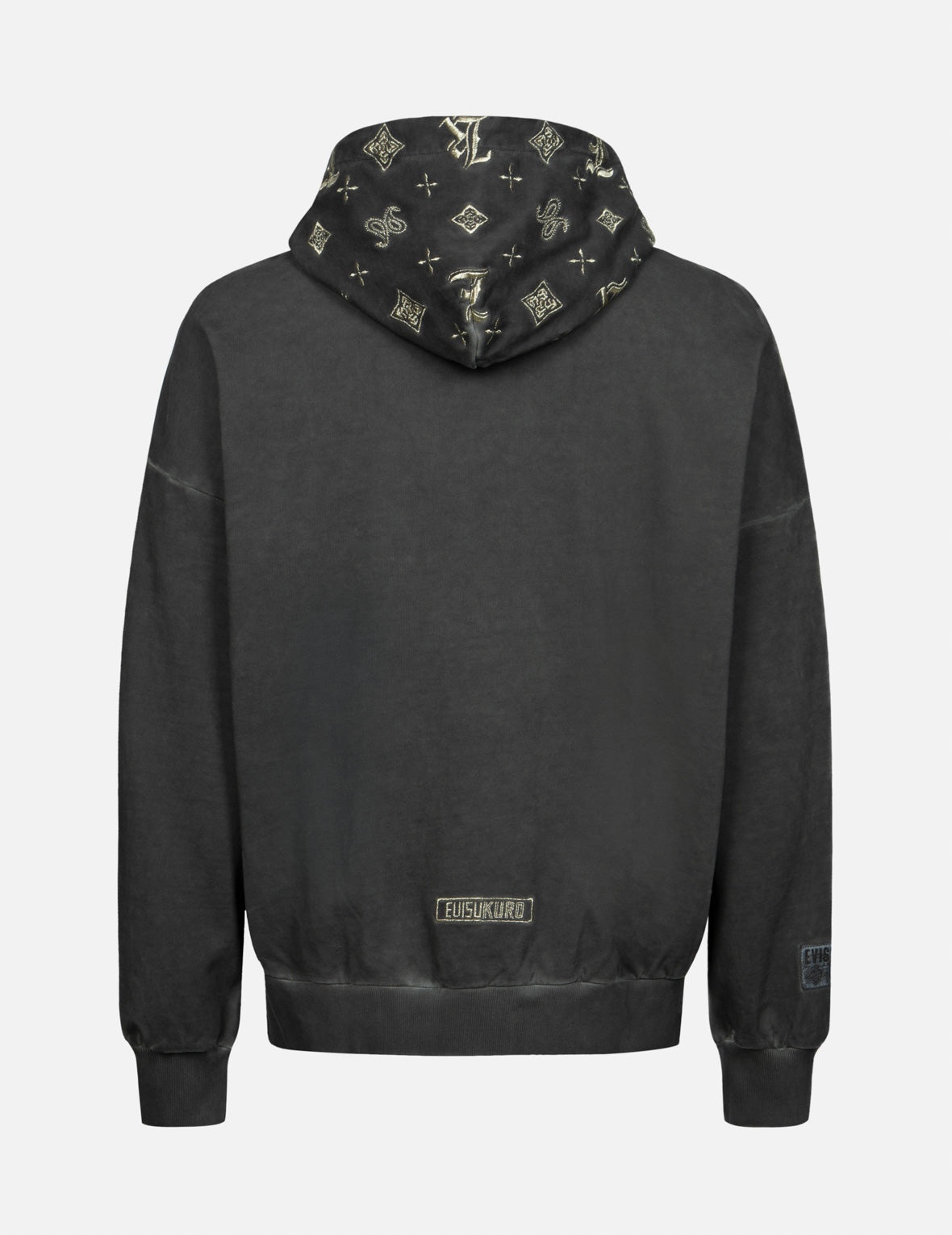 Monogram Embroidery Garment Dye Oversized Hoodie - 2