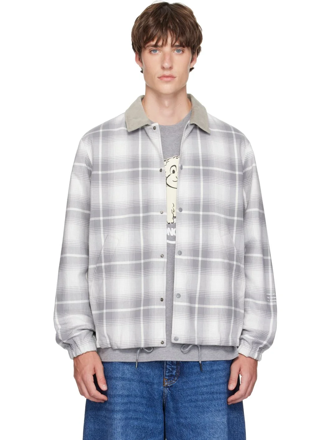 Moncler x Fragment Gray Ryūha Reversible Shirt Jacket - 1