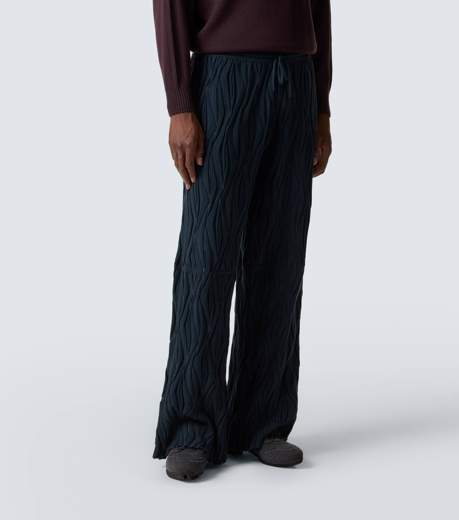 Raday knitted cotton straight pants - 3