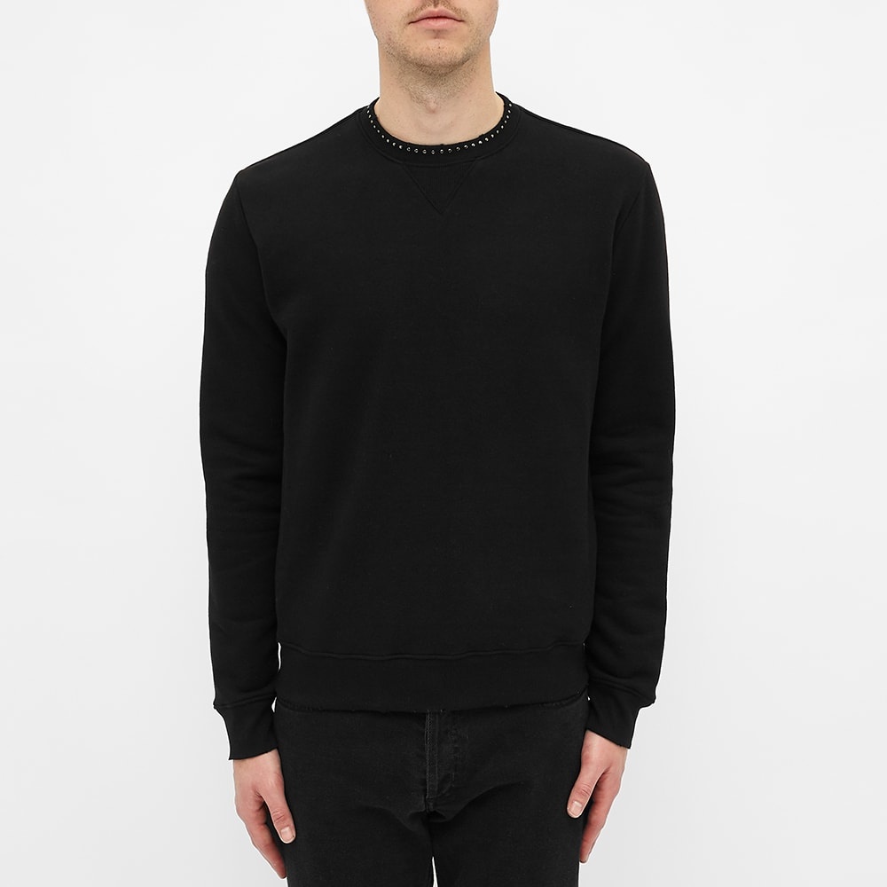 Saint Laurent Stud Collar Destroyed Crew Sweat - 4