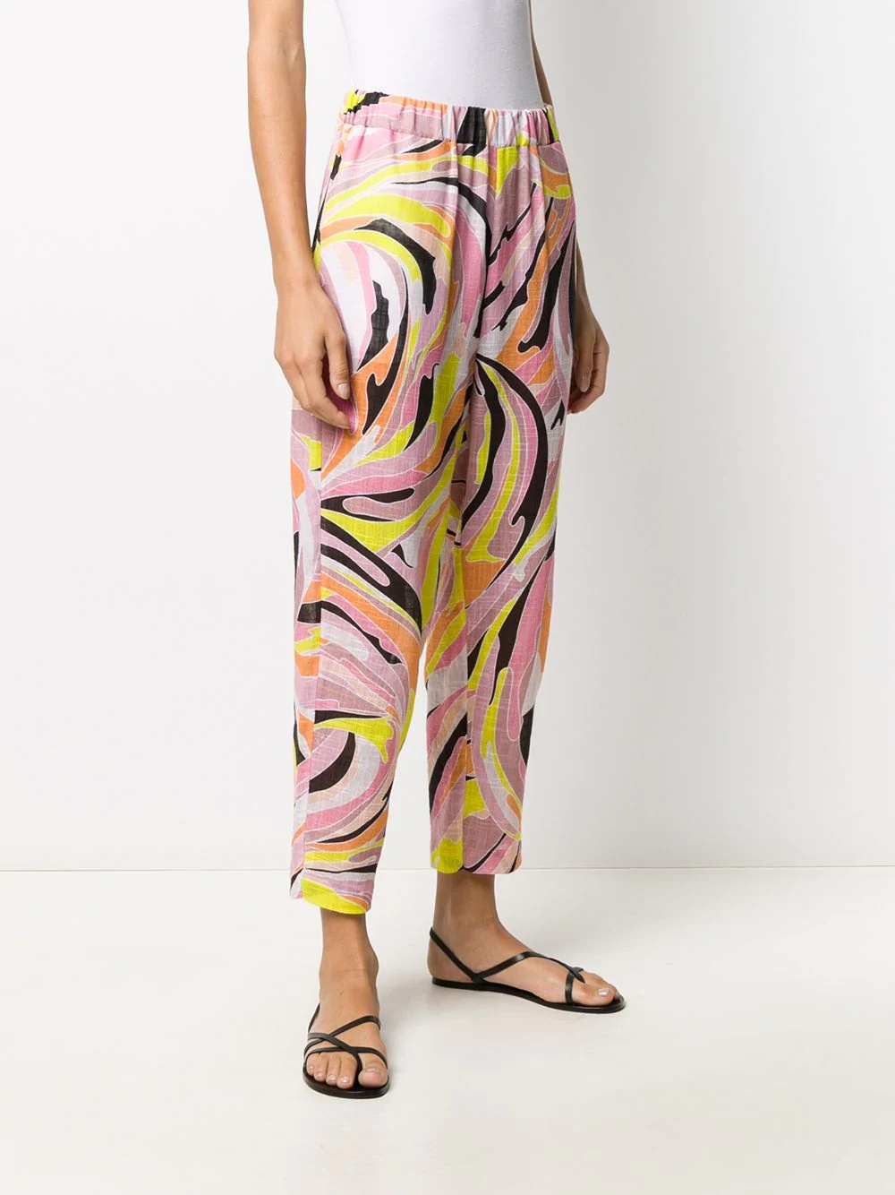 printed capri trousers  - 3