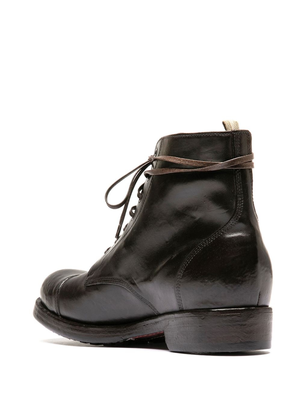 leather lace-up boots - 3