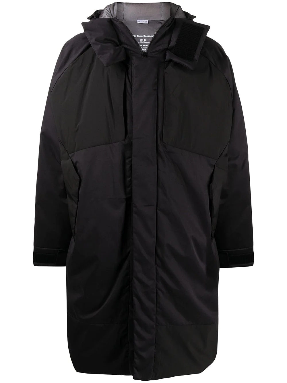 hooded down-padded parka coat - 1