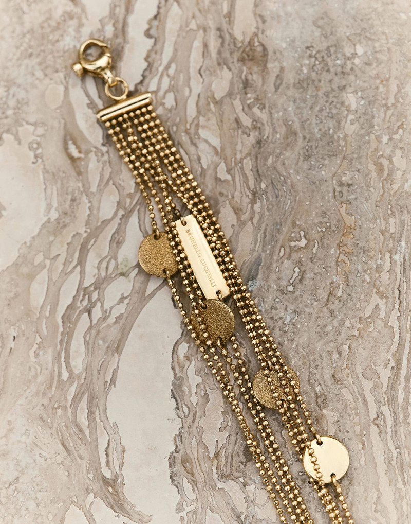Brunello Cucinelli 18k Gold bracelet with 0.015ct Diamond outlook
