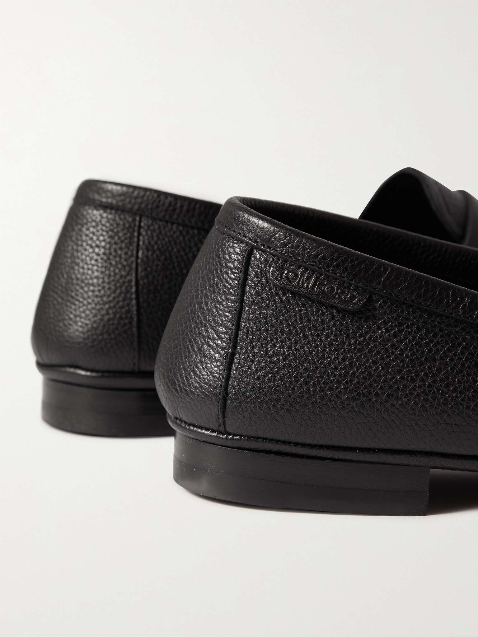 Berrick Pebble-Grain Leather Penny Loafers - 6