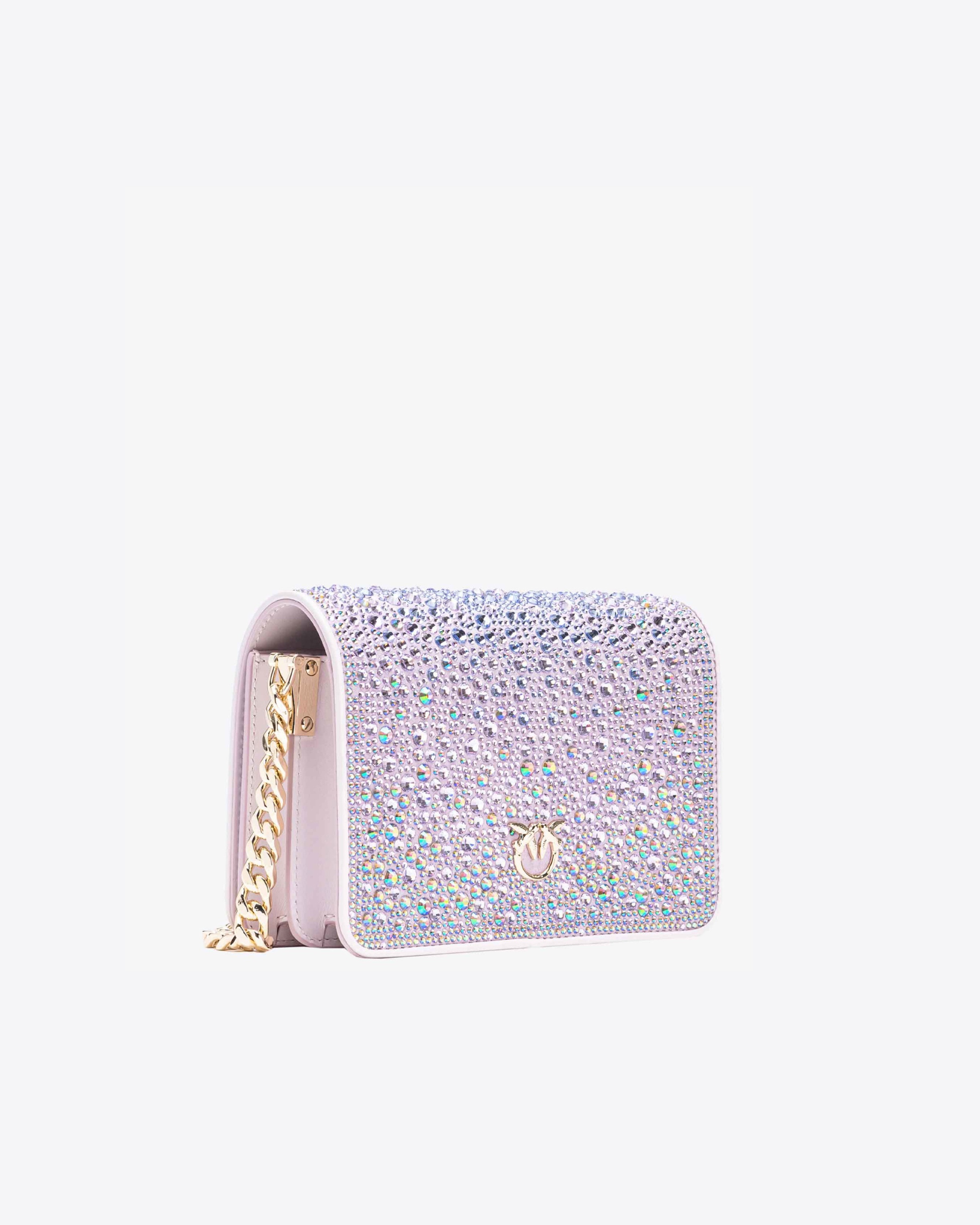 PINKO GALLERIA FULL-RHINESTONE MINI LOVE BAG CLICK - 2