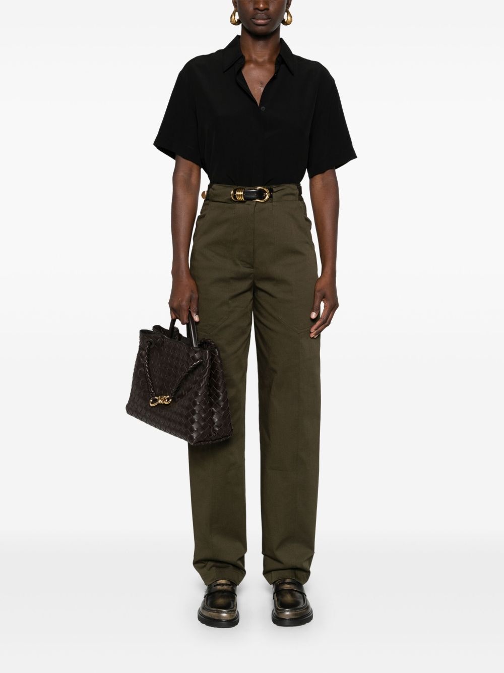 short-sleeve silk shirt - 2
