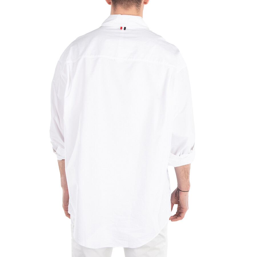 Thom Browne Oversized Long Sleeve Shirt W/Halo In Oxford - 3