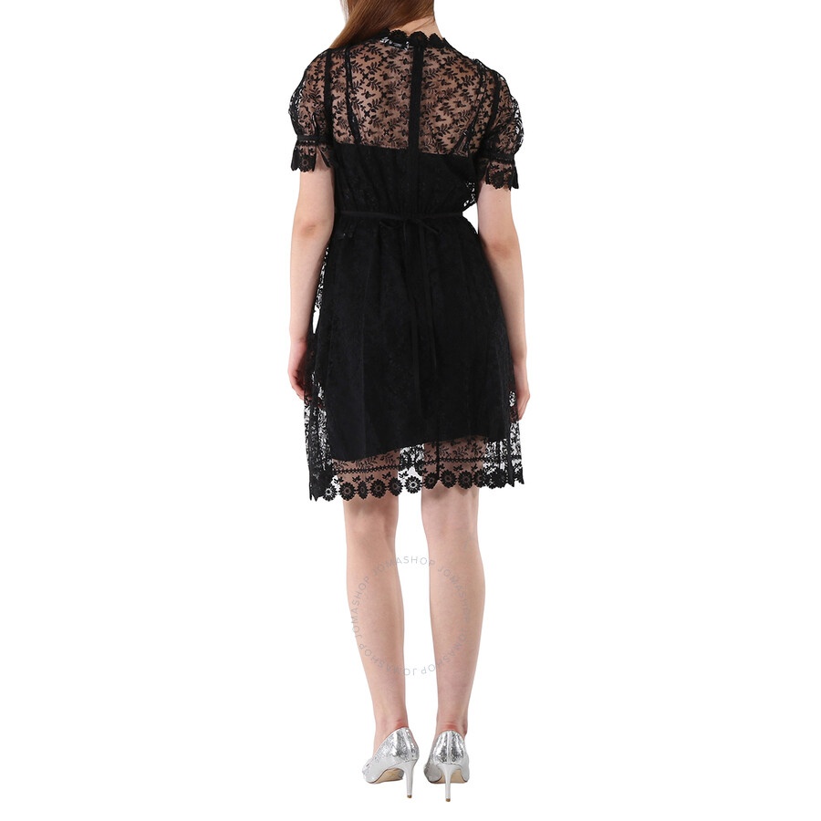 brown and cream lace dress Brown Floral Lace Trim Maxi Dress – Moda Boutique main image 1