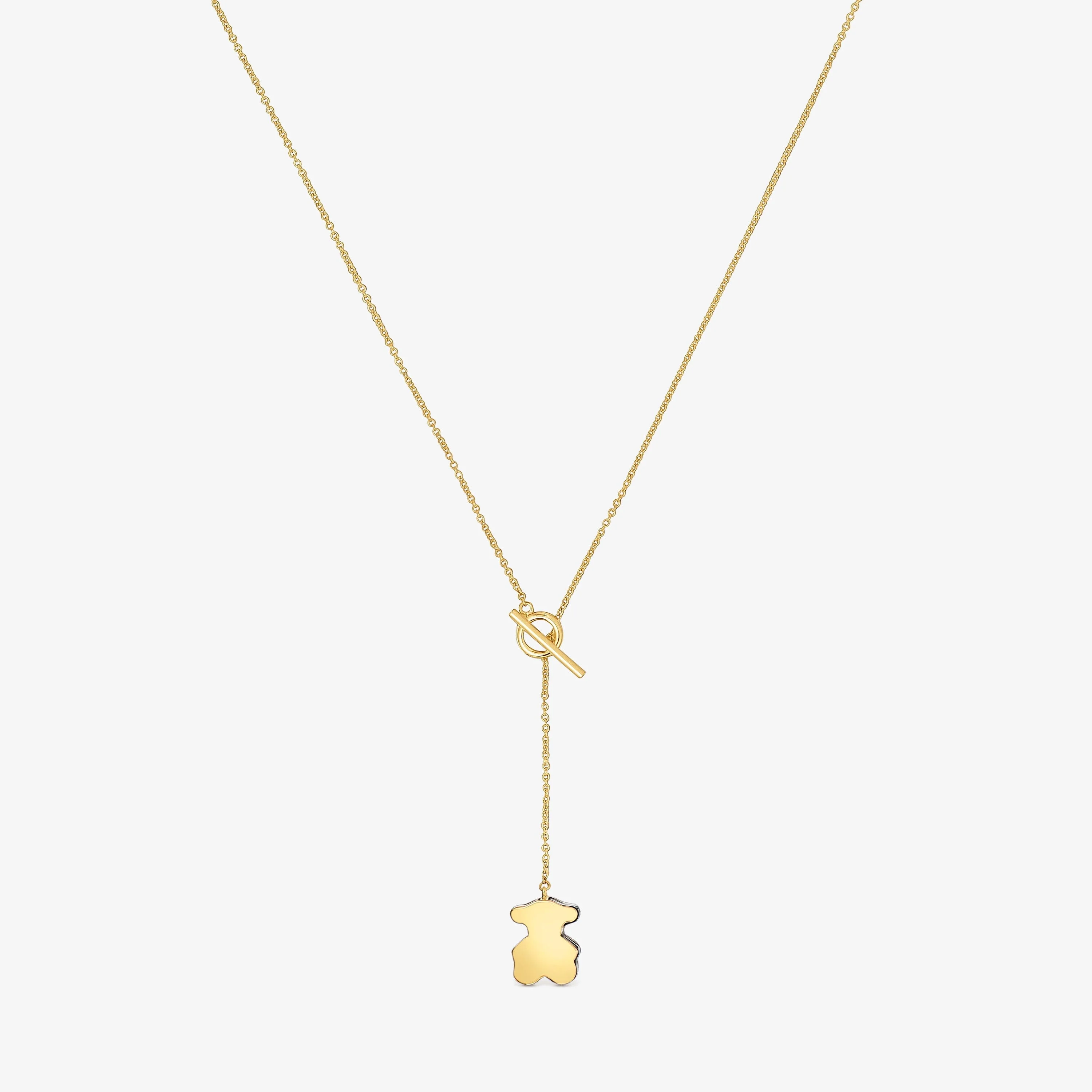 Short 18K solid gold bear Necklace with onyx TOUS 1950 - 1