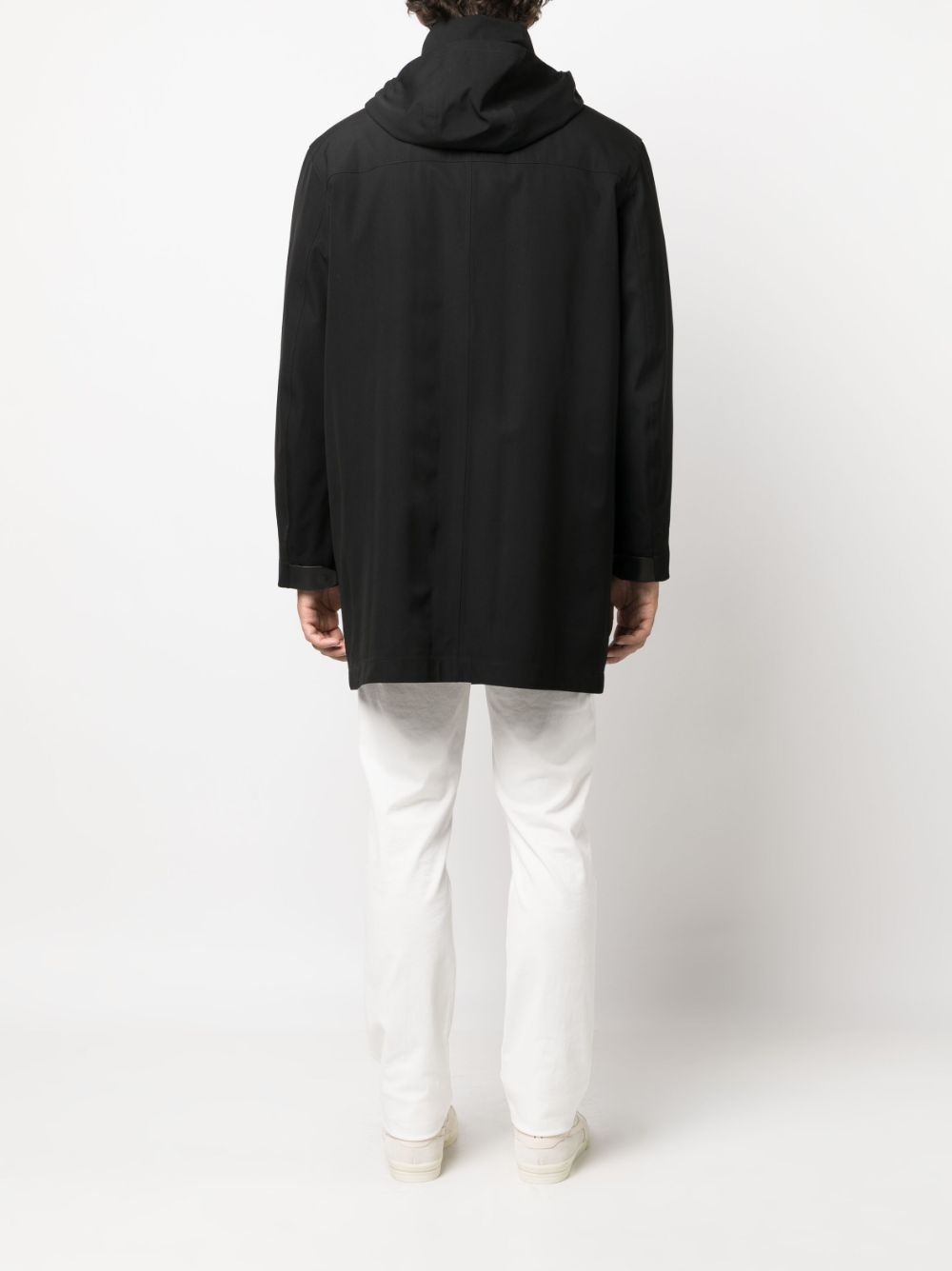 hooded cashmere-blend parka coat - 4