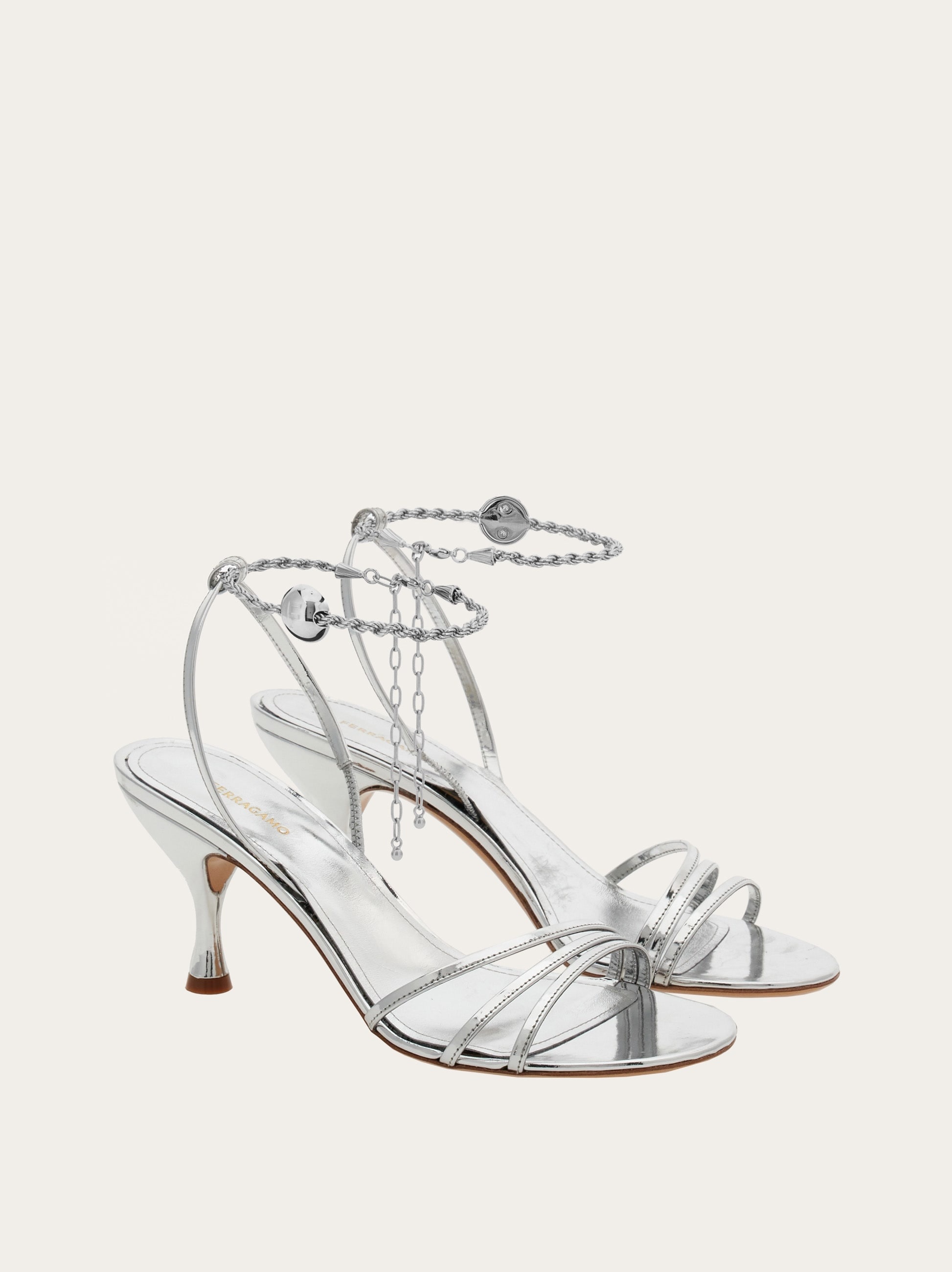 Sandal with ankle chain - 4