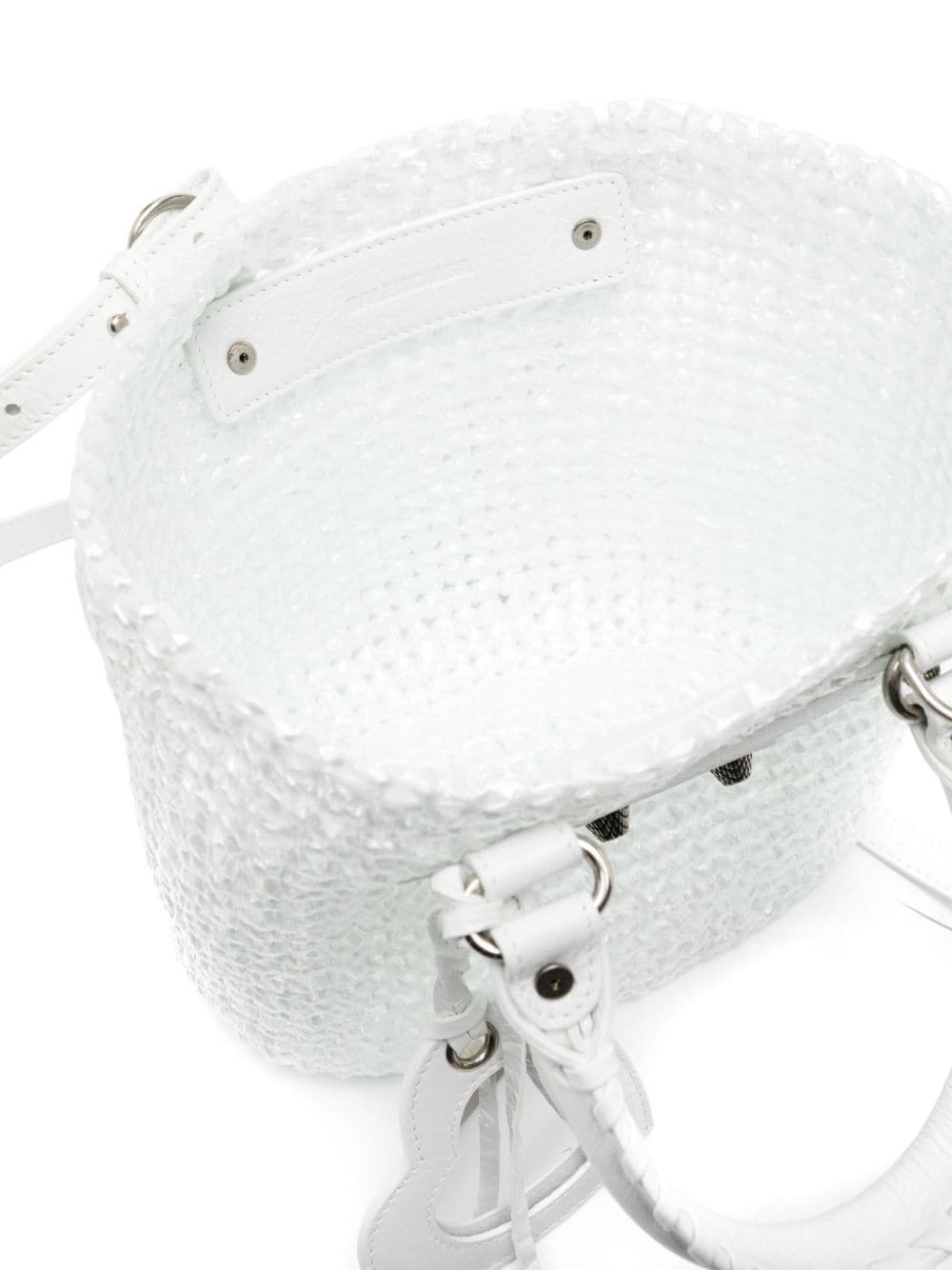 Le Cagole raffia-effect tote bag - 4