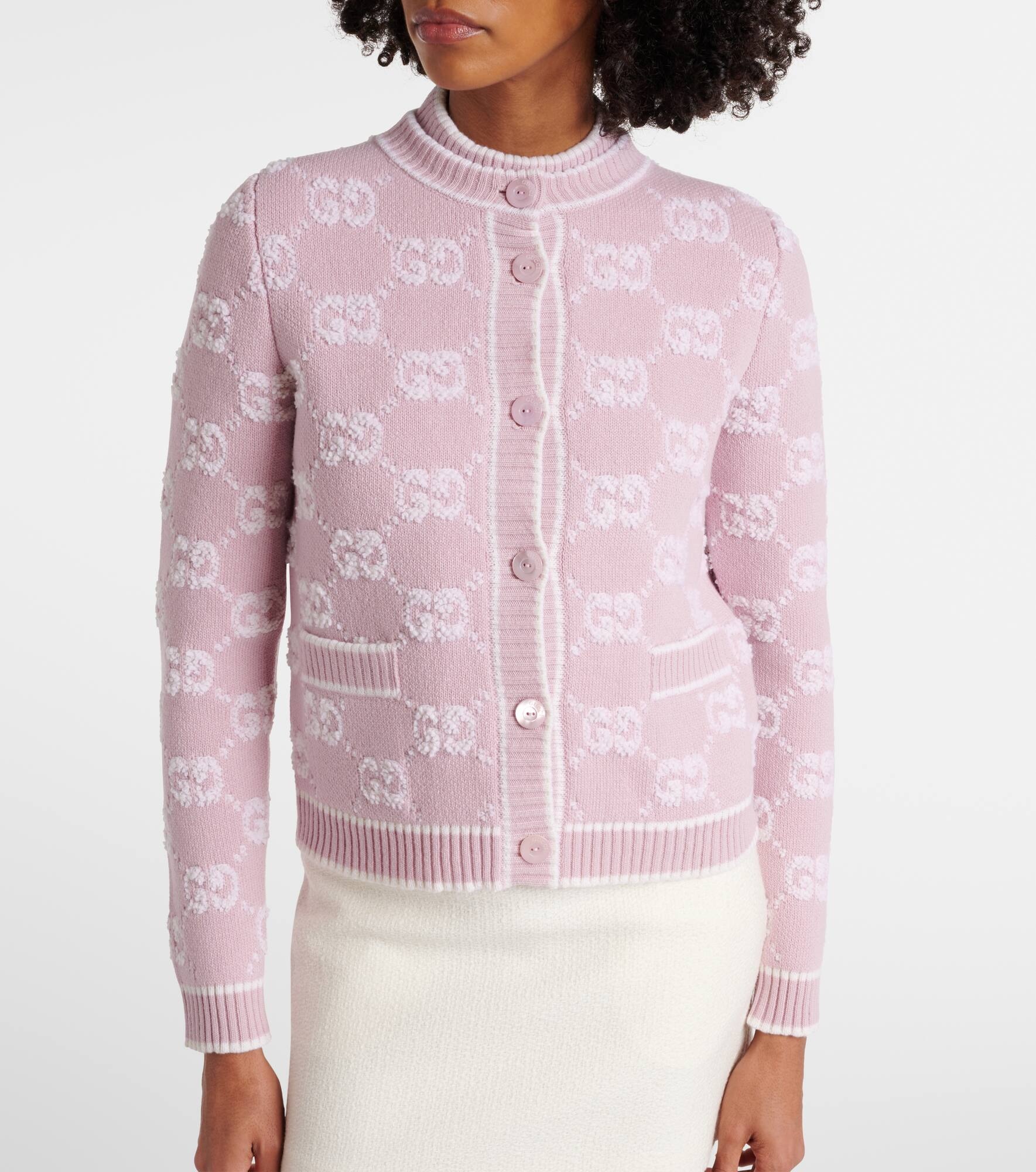 GG wool bouclé jacquard cardigan - 6