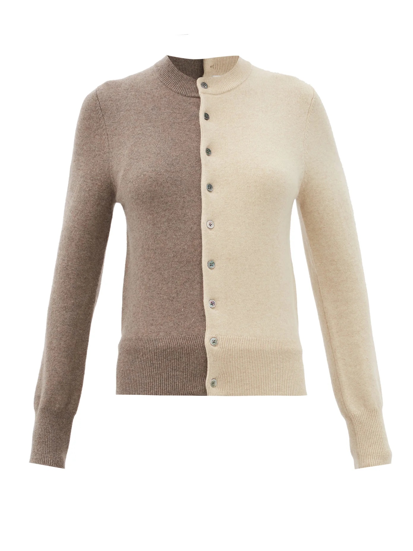 Little Game bi-colour stretch-cashmere cardigan - 1