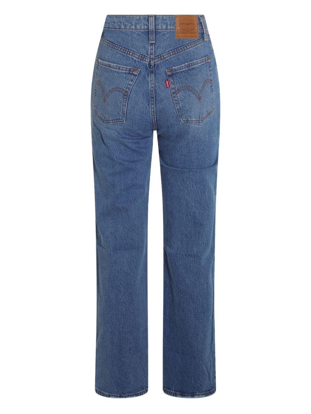 high-waisted straight-leg jeans - 2