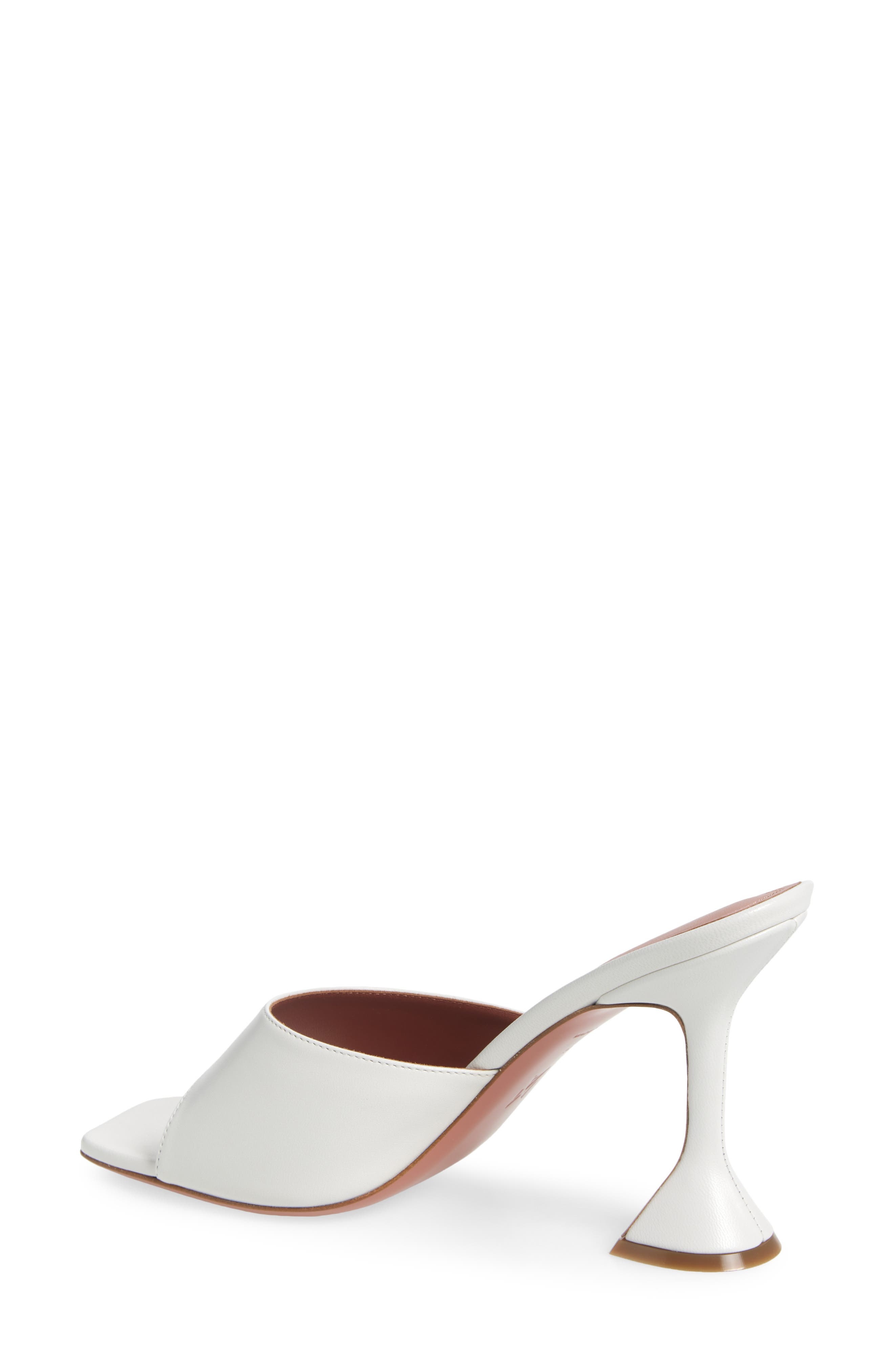 Amina Muaddi Lupita Slipper Slide Sandal in Nappa White at Nordstrom - 2