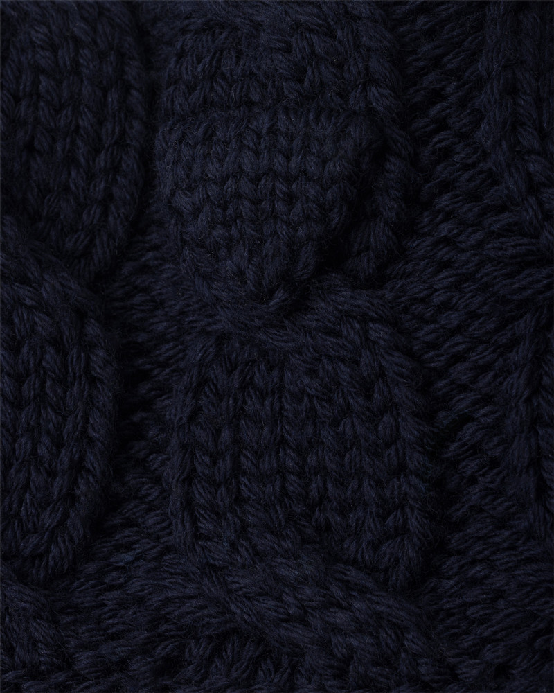 Cable-knit wool collar 3