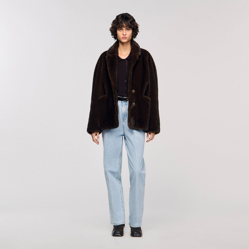 JACKET-STYLE FAUX FUR COAT 3