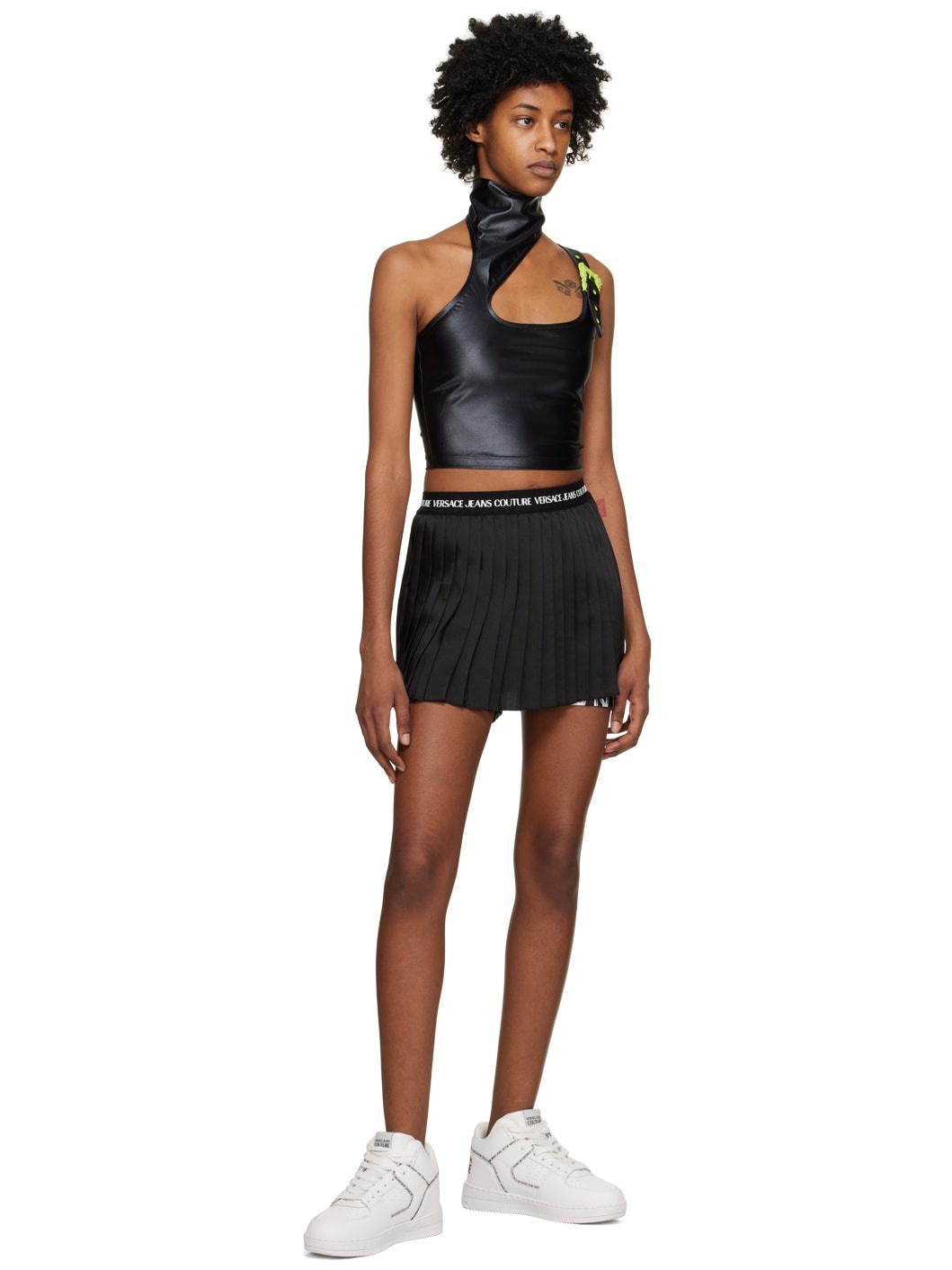 Black Baroque Buckle Tank Top - 4