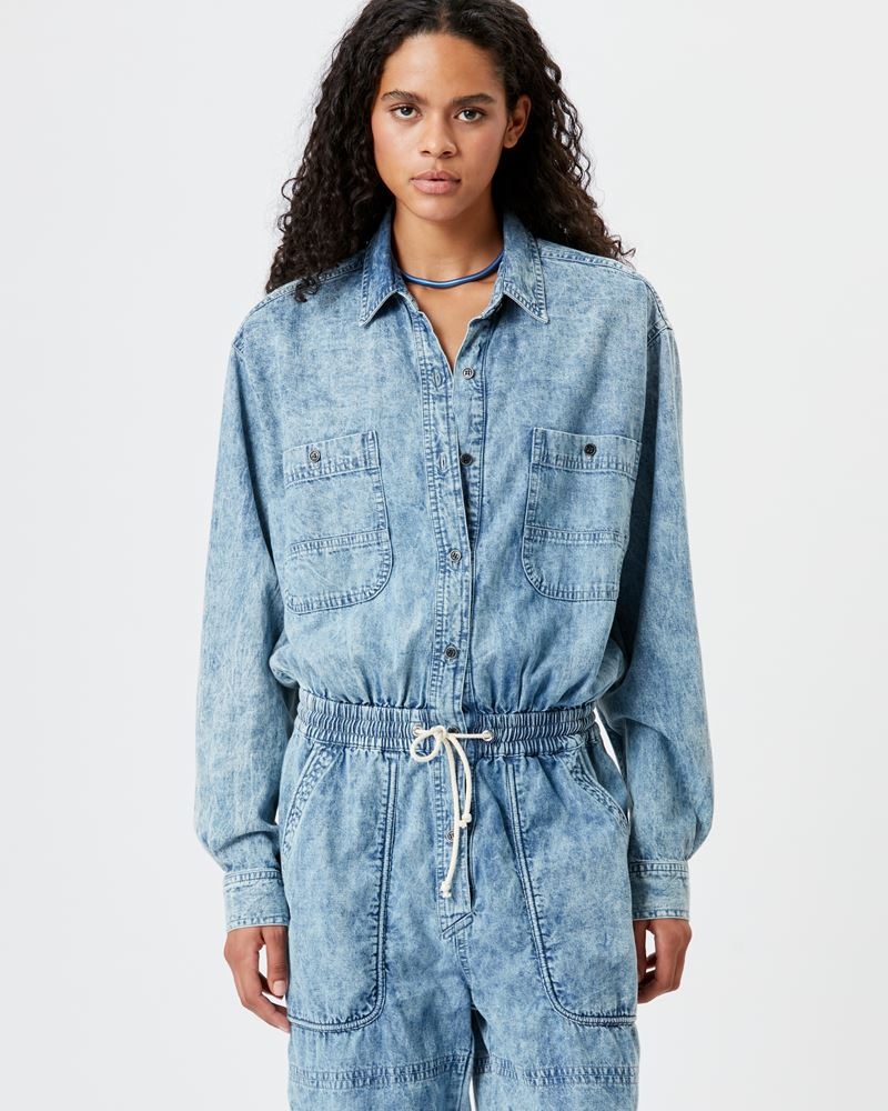 VEADO OVERALL IN WASHED OUT COTTON - 4