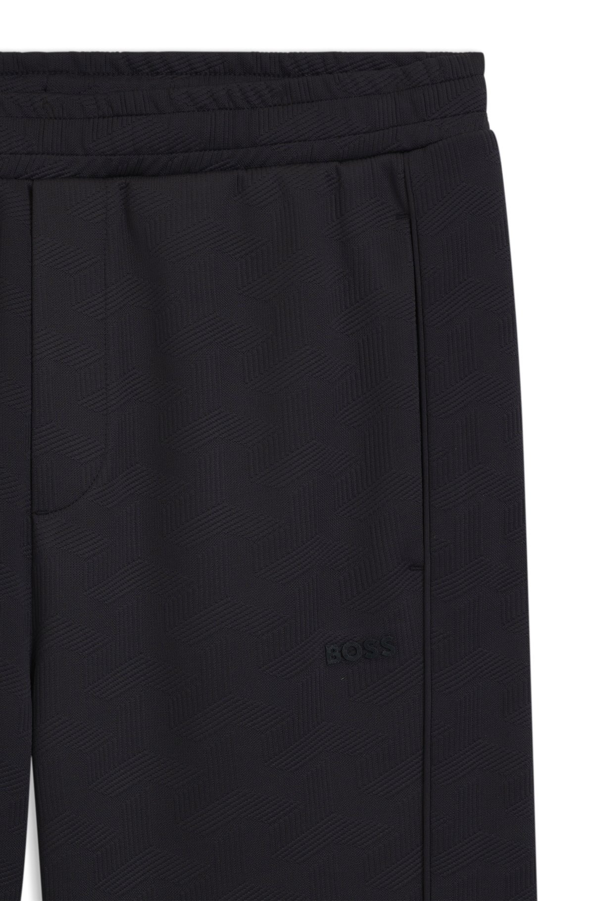 REGULAR-FIT TRACKSUIT BOTTOMS WITH QUILTED JACQUARD - 6