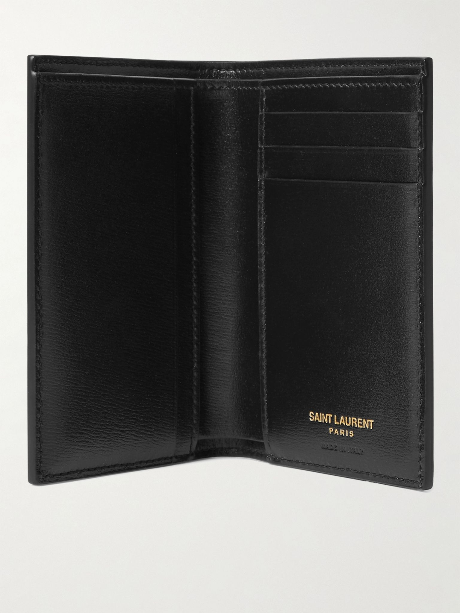 Logo-Appliquéd Leather Billfold Wallet Black - 4