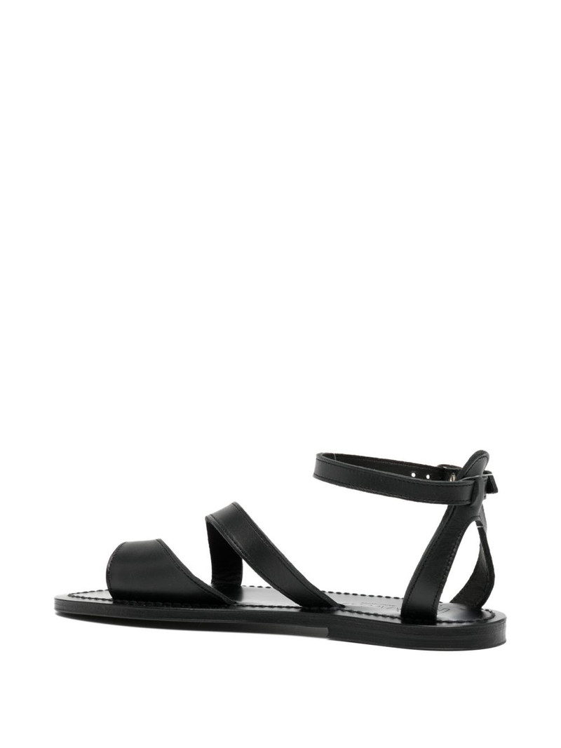 leather cross-strap sandals 3