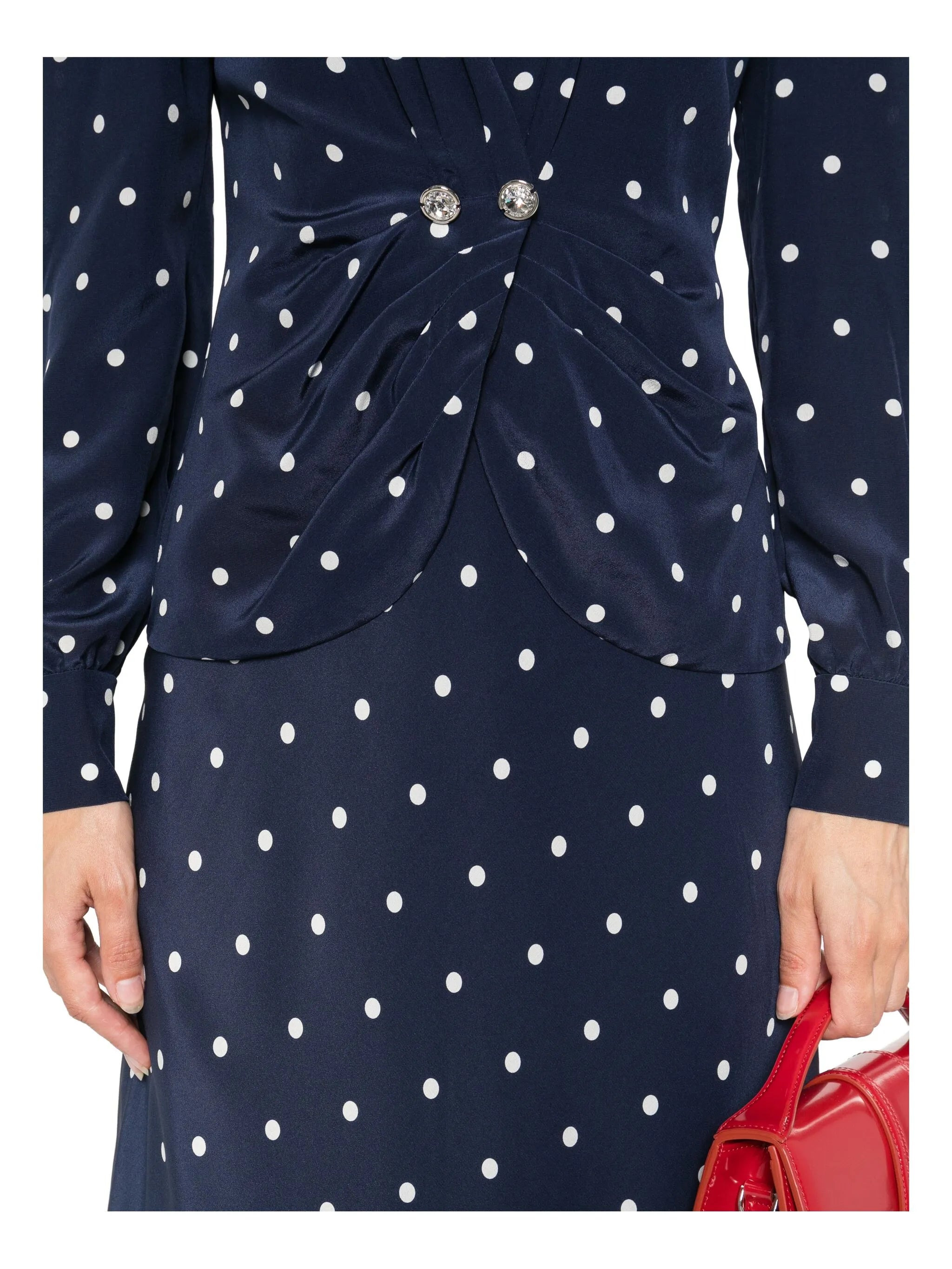 Alessandra Rich Polka Dot-print Midi Dress - 4