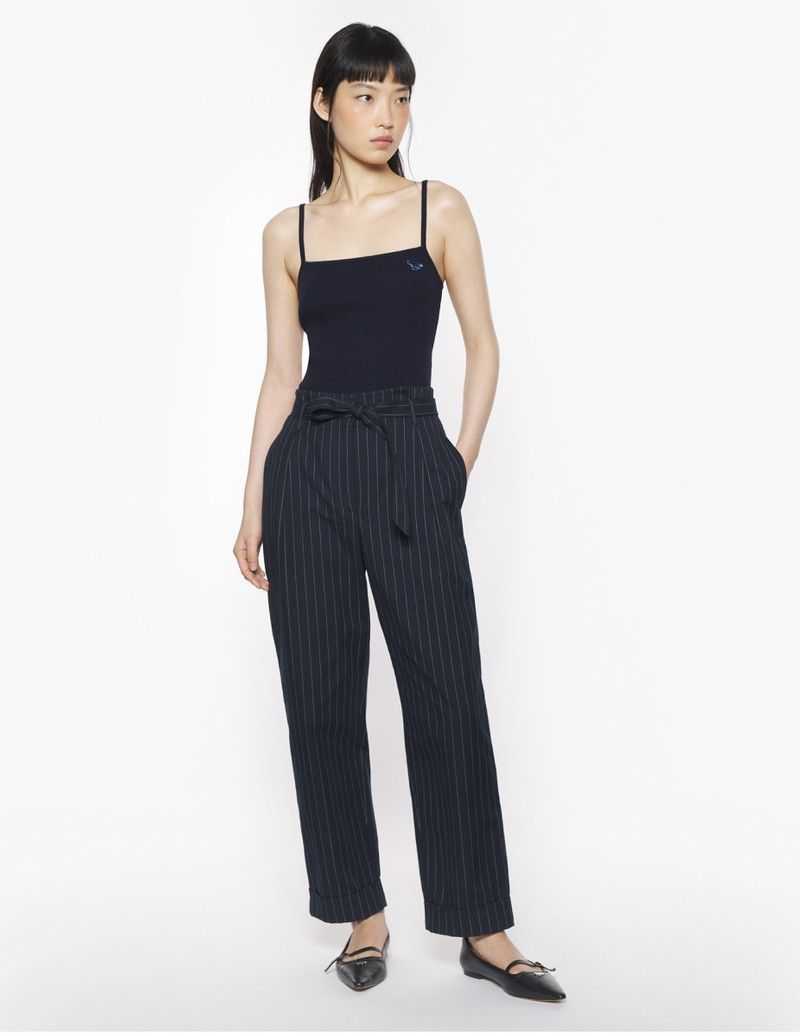 Maison Kitsuné BABY FOX PATCH FINE RIB CROPPED TOP outlook