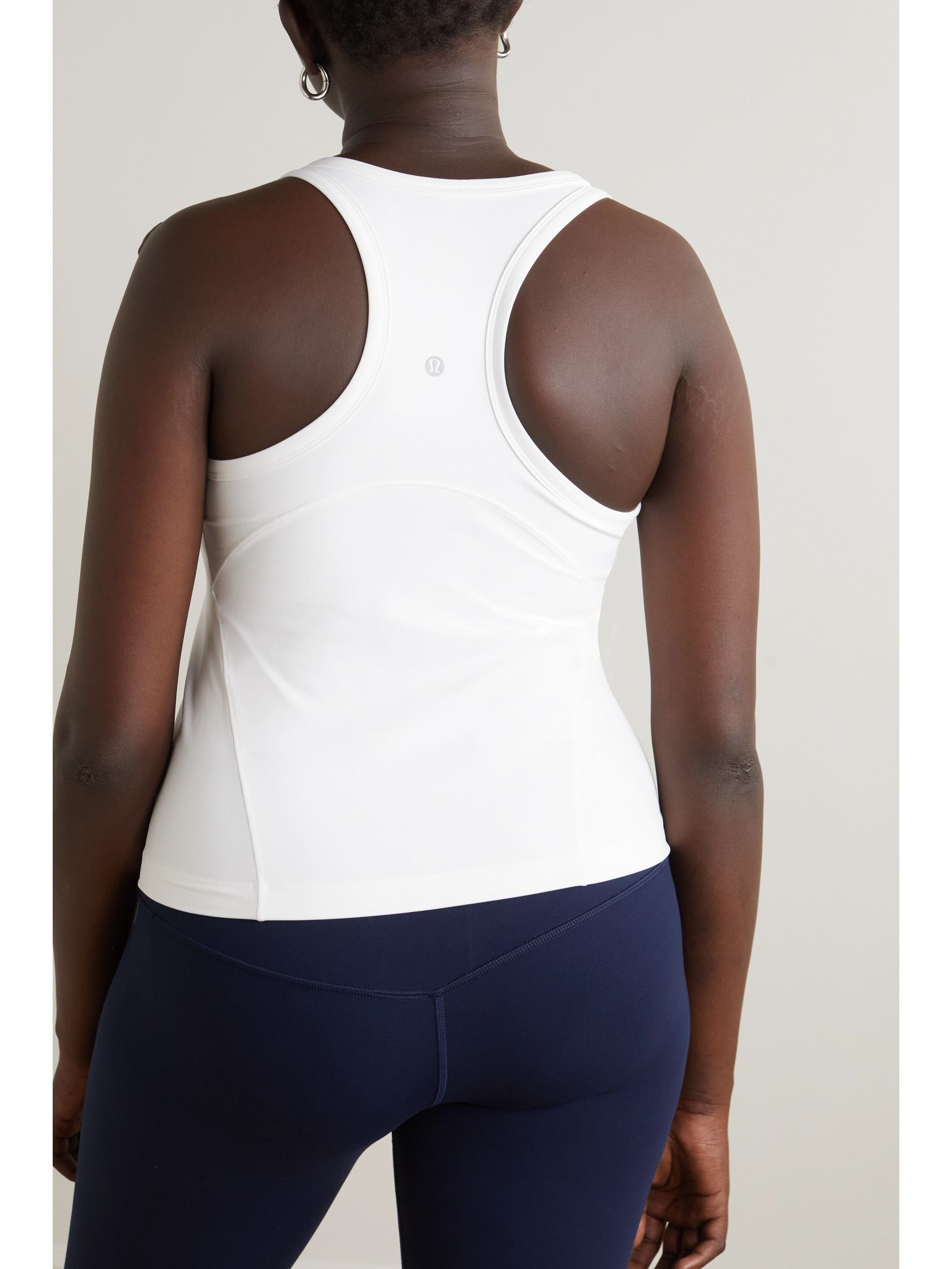 Align™ Waist-Length Racerback Nulu™ tank White - 4