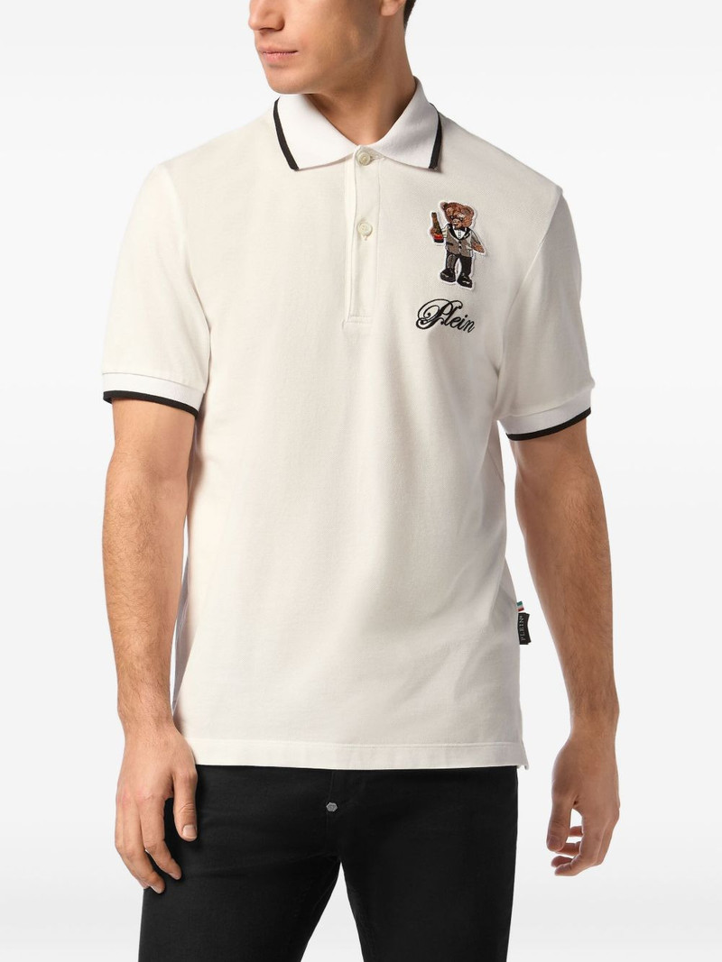 PHILIPP PLEIN teddy bear-graphic polo shirt outlook