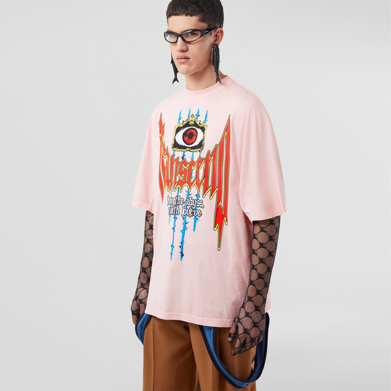 Slogan Print Cotton Oversized T-shirt 4