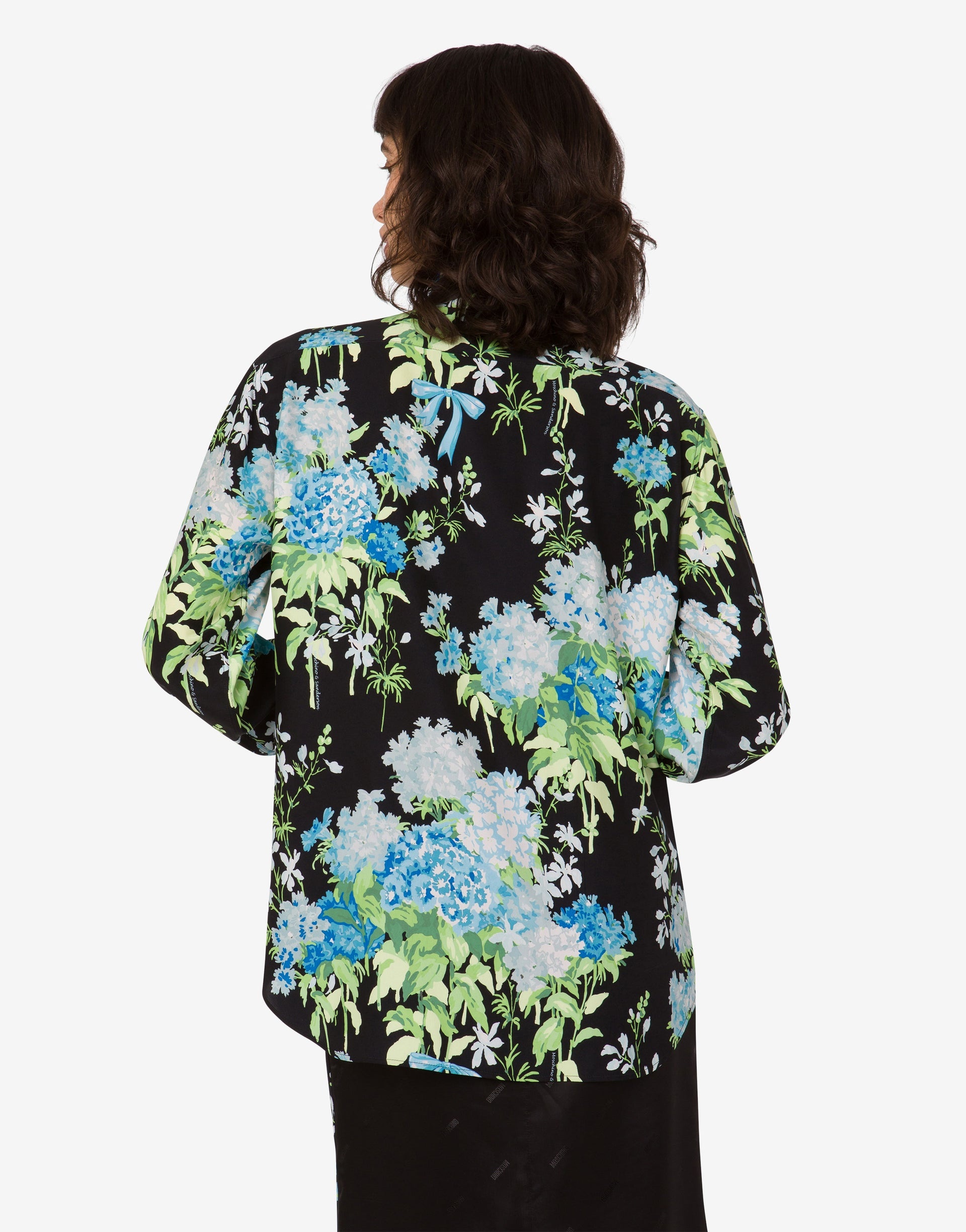 PRINTED SILK SATIN SHIRT - 3