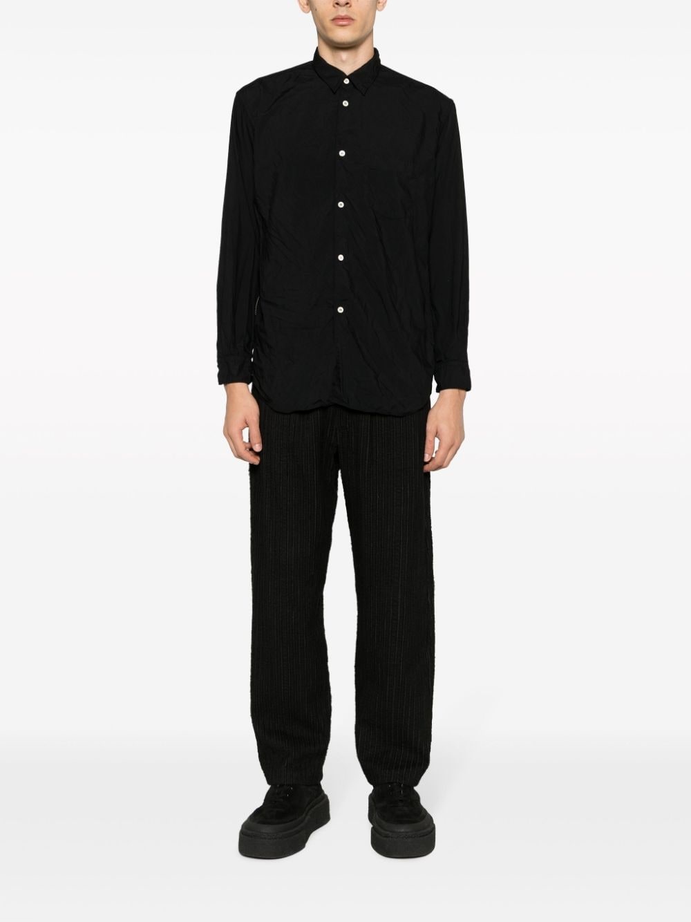 zip-embellished long-sleeve shirt - 2