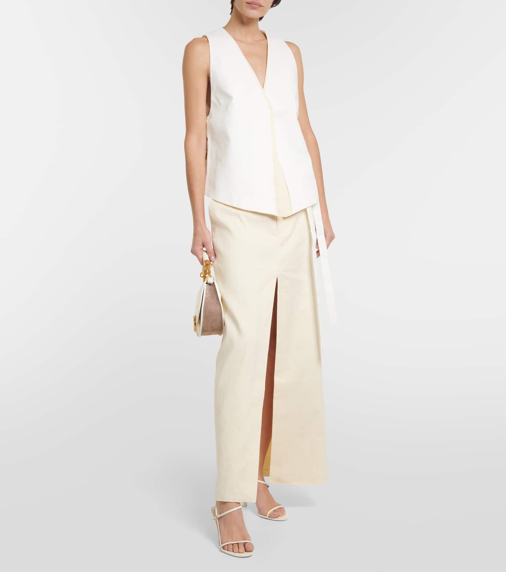 Dune mid-rise linen-blend maxi skirt - 2