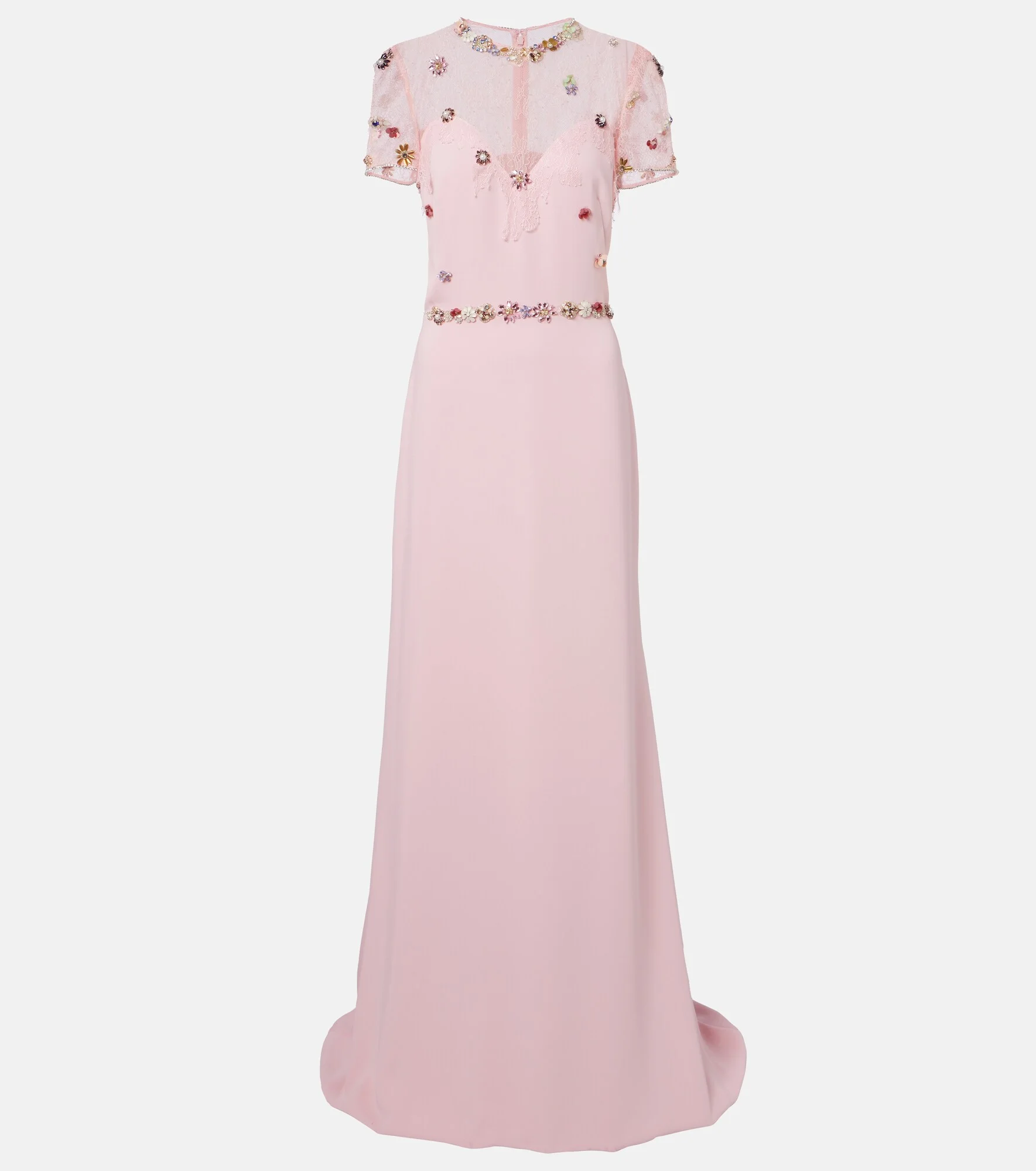 Embellished crêpe gown - 1