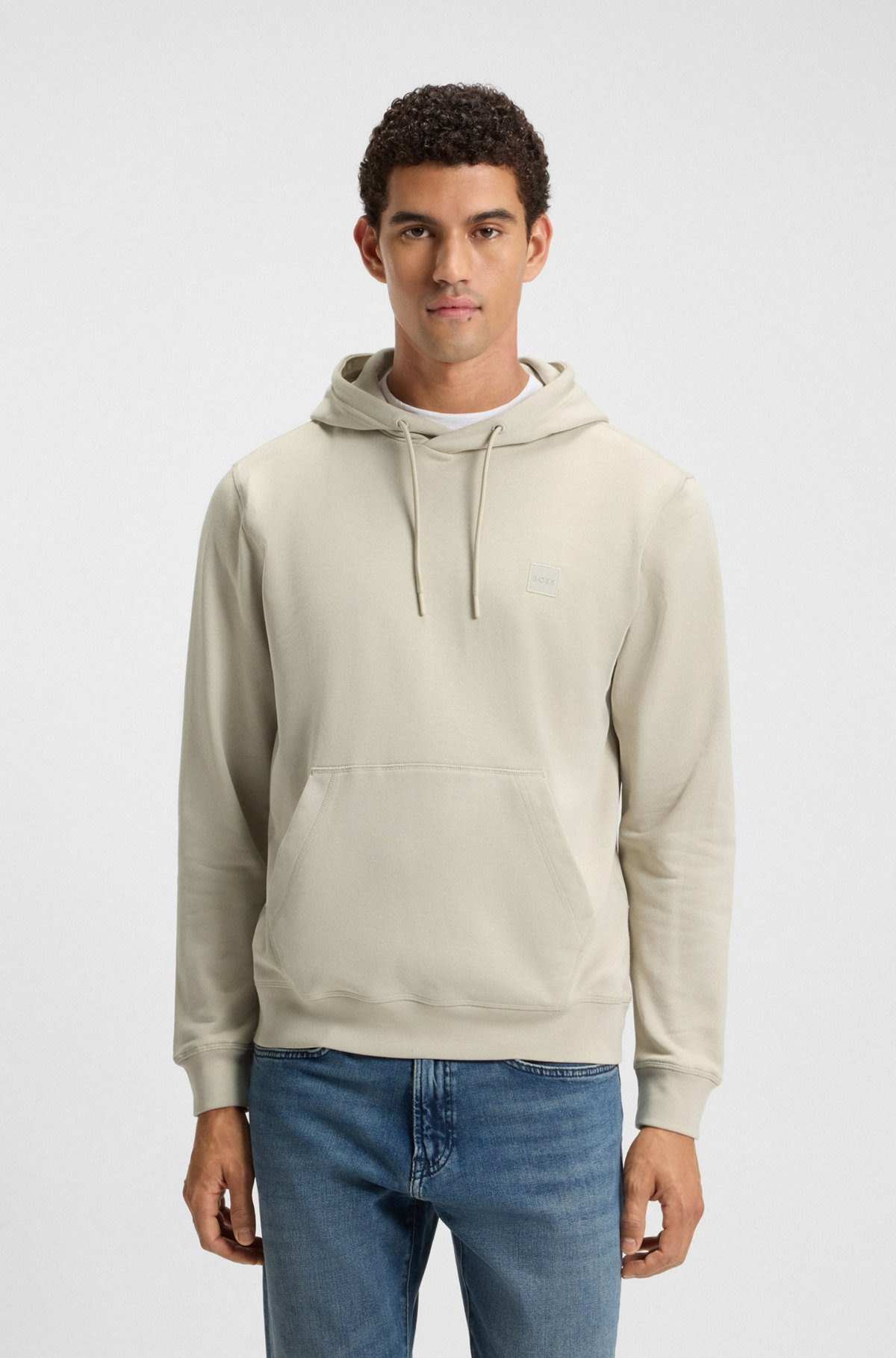 REGULAR-FIT HOODIE IN COTTON TERRY WITH LOGO PATCH - 2