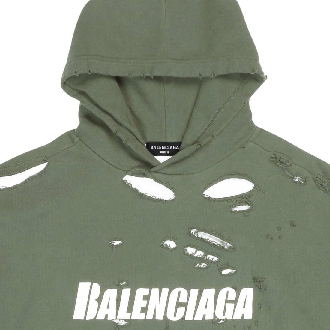 Destroyed Hoodie in Green - 3