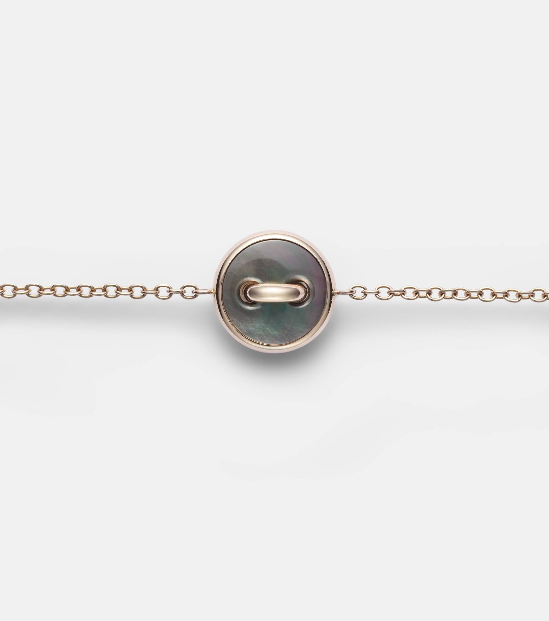Pom Pom Dot 18kt rhodium-plated rose gold bracelet with mother-of-pearl and diamonds - 4