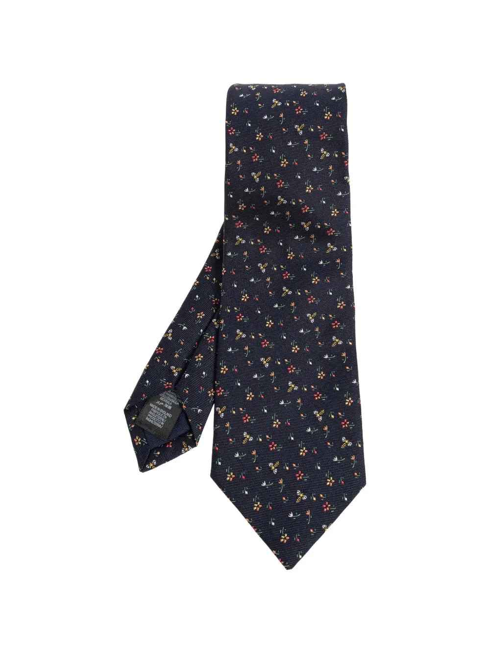 FLORAL-PRINT BEE-PATTERN TIE - 1