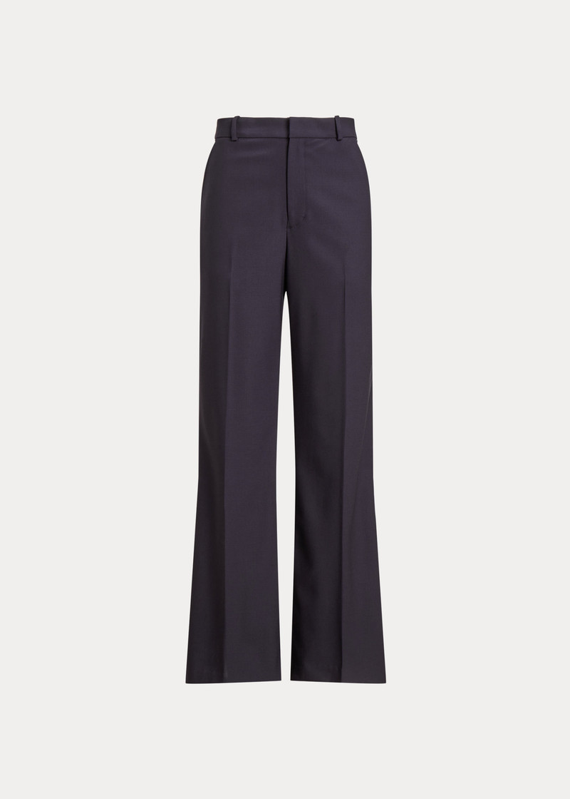 Stretch Wool Faille Wide-Leg Pant 1