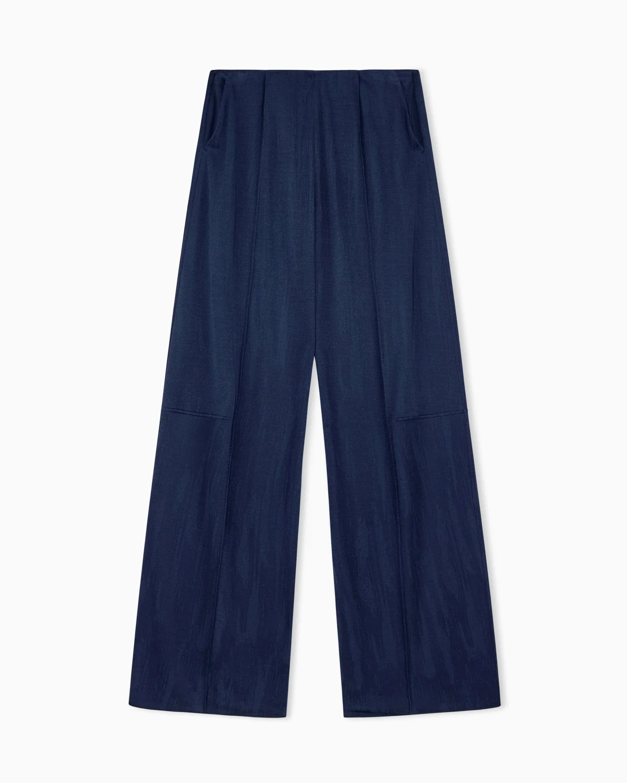 TROUSER WIDE-LEG IN JACQUARD JERSEY WITH ELASTIC WAISTBAND - 1